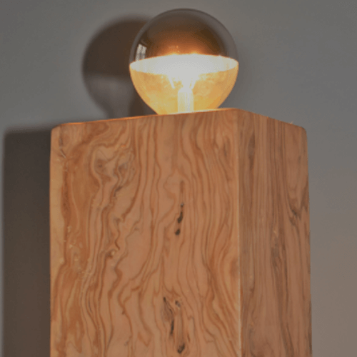 olive tree wood table lamp