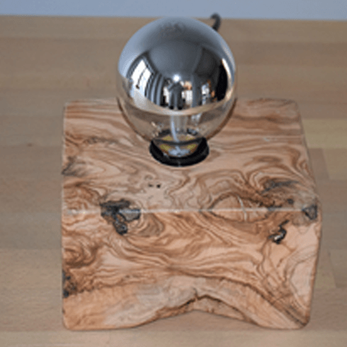 olive tree wood table lamp