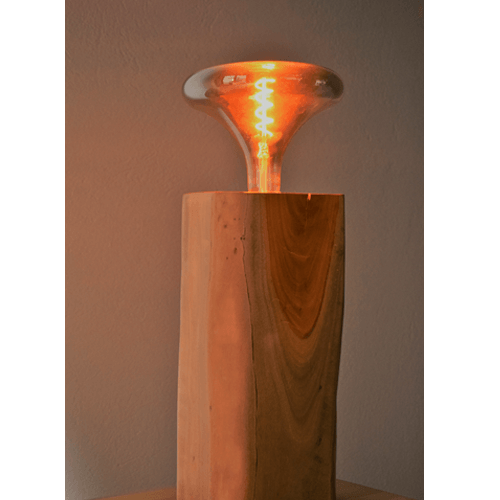 eycalyptus wood  table lamp