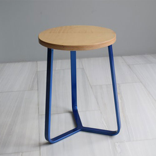 round solid  steel  stool