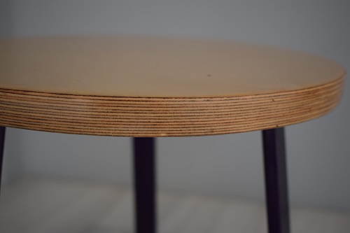 round solid  steel  stool