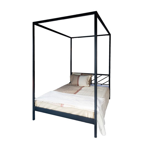 Handmade metal bed with ceiling