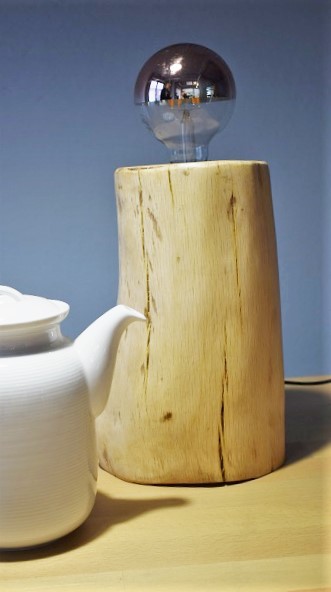 oak wood table lamp