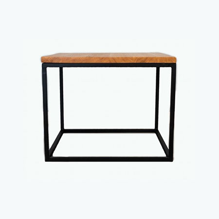 χειροποίητο μαύρο τετράγωνο μεταλλικό τραπέζι σαλονιού